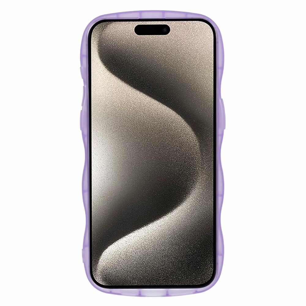 Cover con glitter Wavy Edge iPhone 15 Pro Max viola