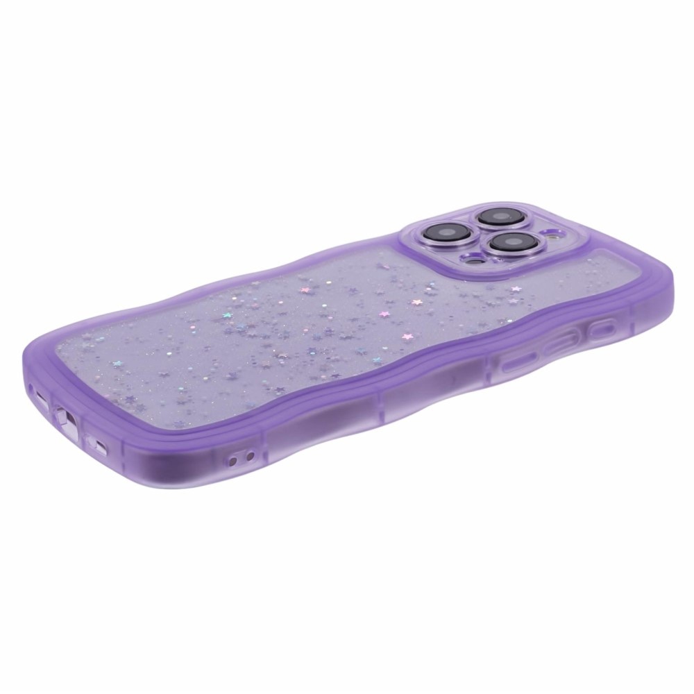 Cover con glitter Wavy Edge iPhone 15 Pro Max viola