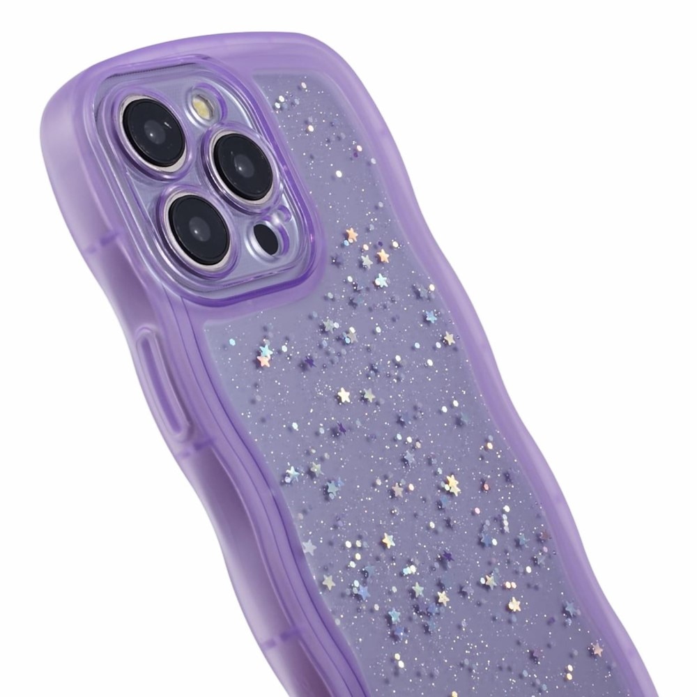 Cover con glitter Wavy Edge iPhone 15 Pro Max viola