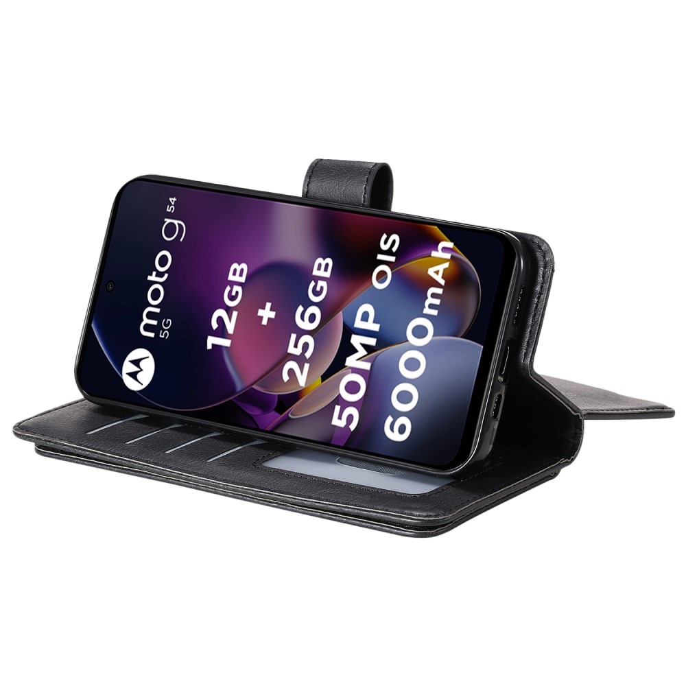 Cover portafoglio Multi-slot Motorola Moto G54, nero