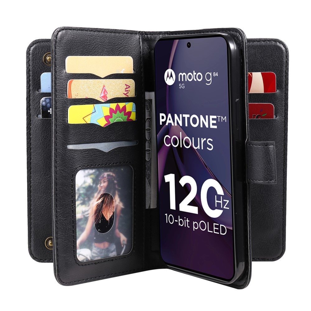 Cover portafoglio Multi-slot Motorola Moto G84, nero