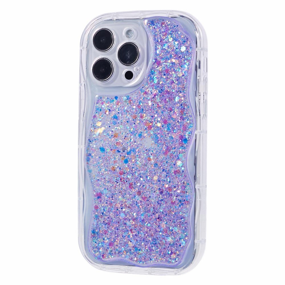 Cover con glitter Wavy iPhone 12 Pro viola