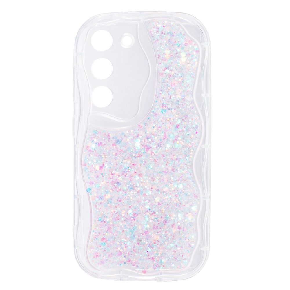 Cover con glitter Wavy Samsung Galaxy S23 rosa