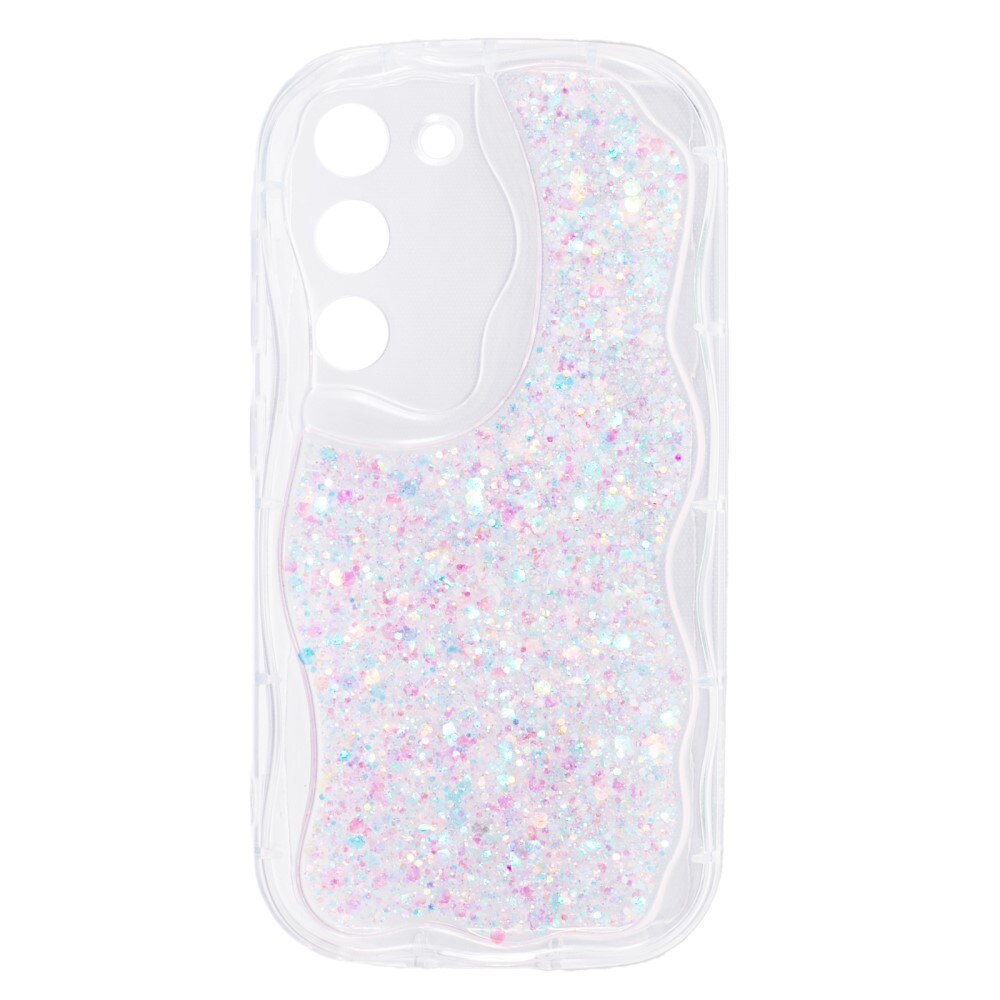 Cover con glitter Wavy Samsung Galaxy S23 rosa