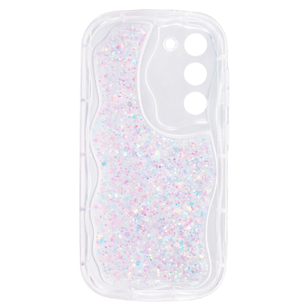 Cover con glitter Wavy Samsung Galaxy S23 rosa