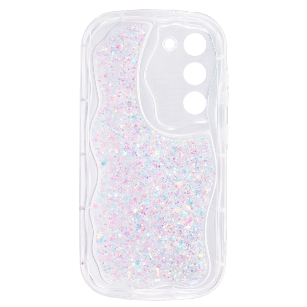 Cover con glitter Wavy Samsung Galaxy S23 rosa