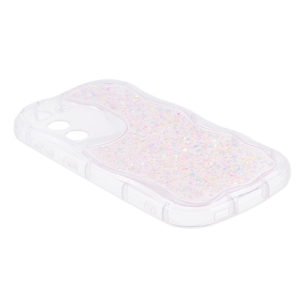 Cover con glitter Wavy Samsung Galaxy S23 rosa