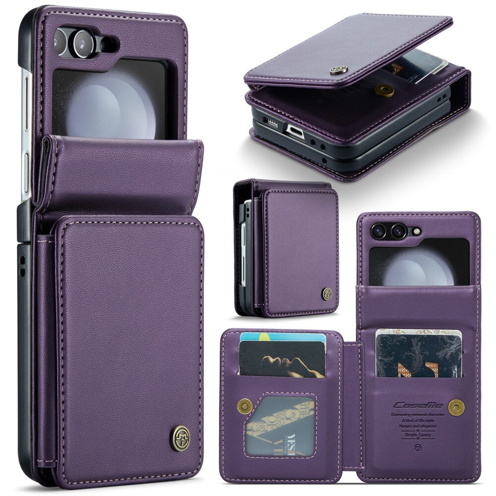 Cover con portacarte anti-RFID Samsung Galaxy Z Flip 6 viola