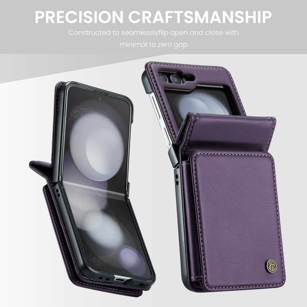 Cover con portacarte anti-RFID Samsung Galaxy Z Flip 5 viola