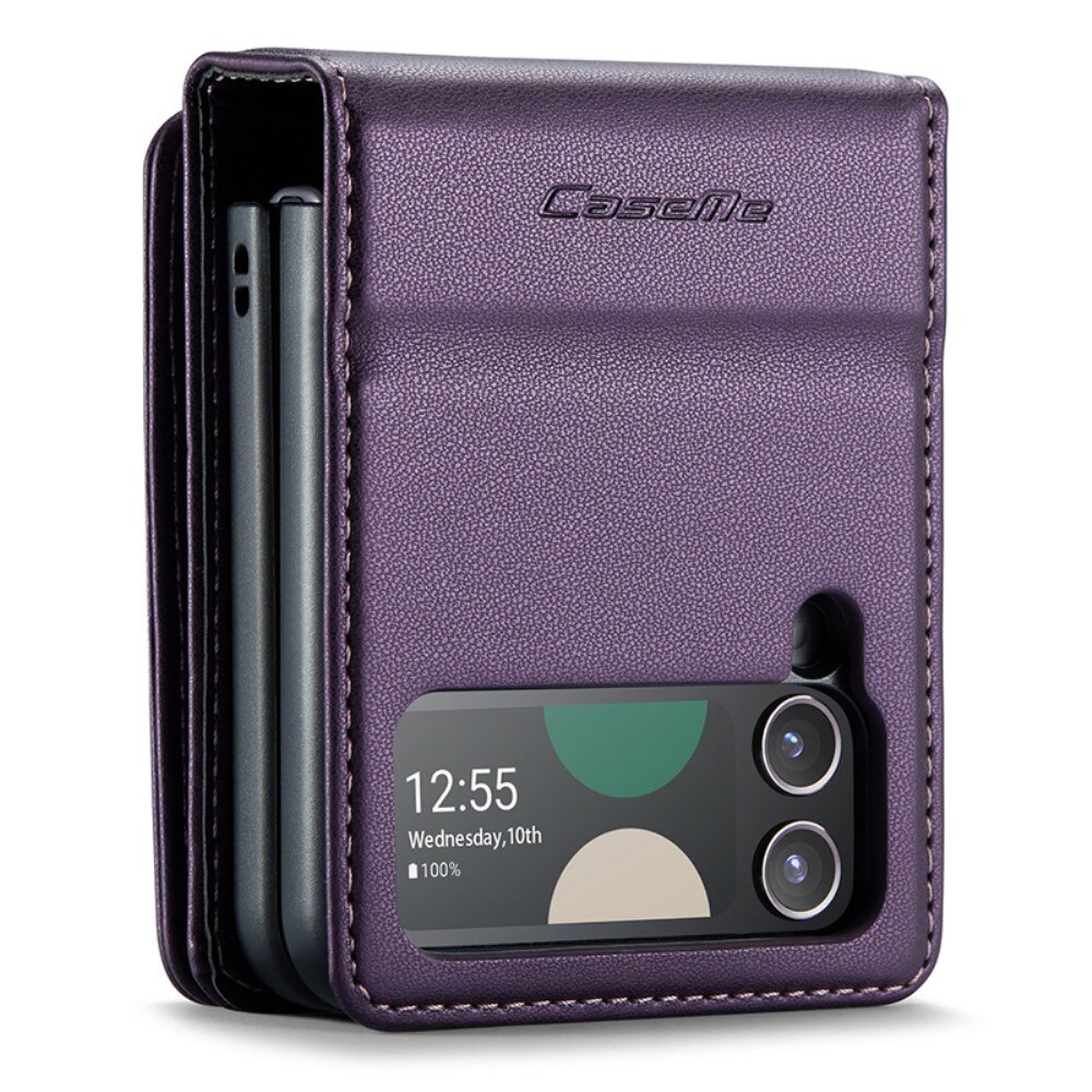 Cover con portacarte anti-RFID Samsung Galaxy Z Flip 3 viola