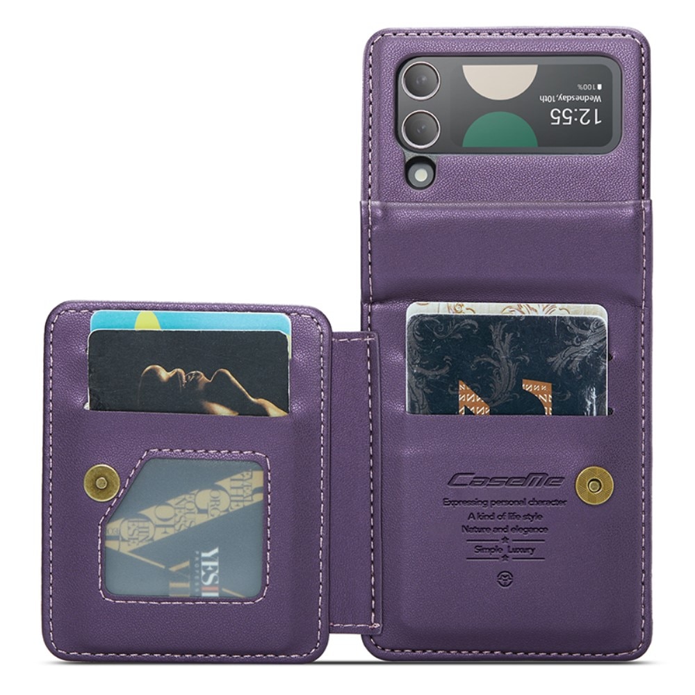 Cover con portacarte anti-RFID Samsung Galaxy Z Flip 3 viola