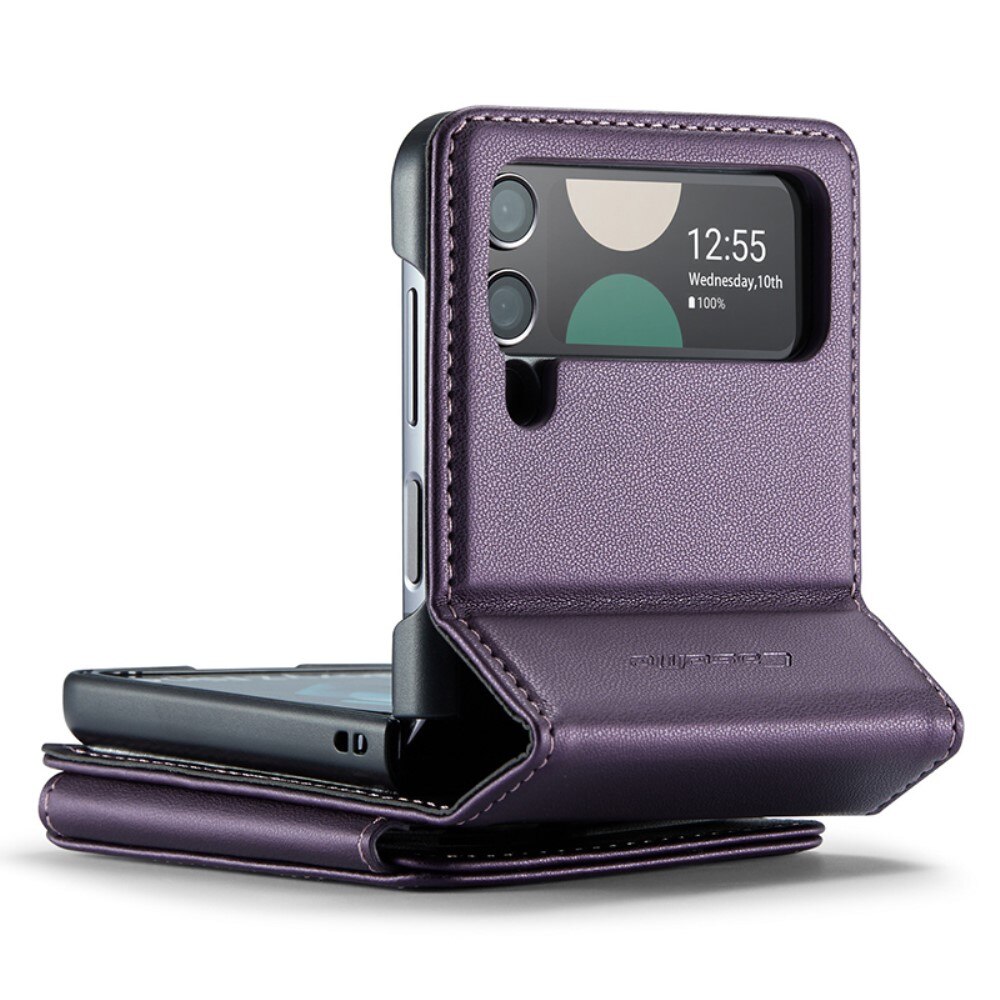 Cover con portacarte anti-RFID Samsung Galaxy Z Flip 3 viola