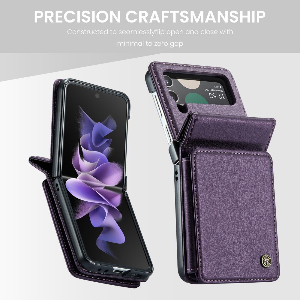 Cover con portacarte anti-RFID Samsung Galaxy Z Flip 3 viola