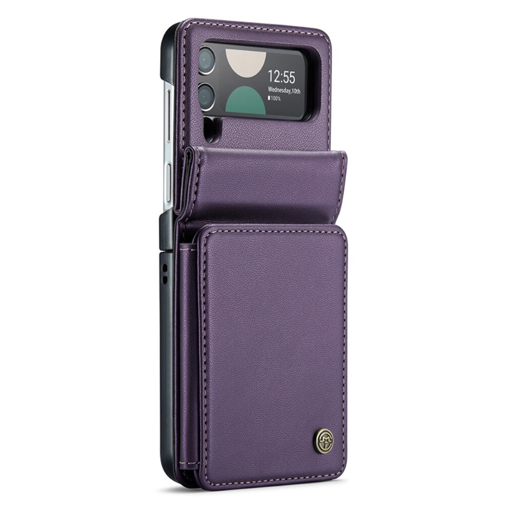 Cover con portacarte anti-RFID Samsung Galaxy Z Flip 3 viola