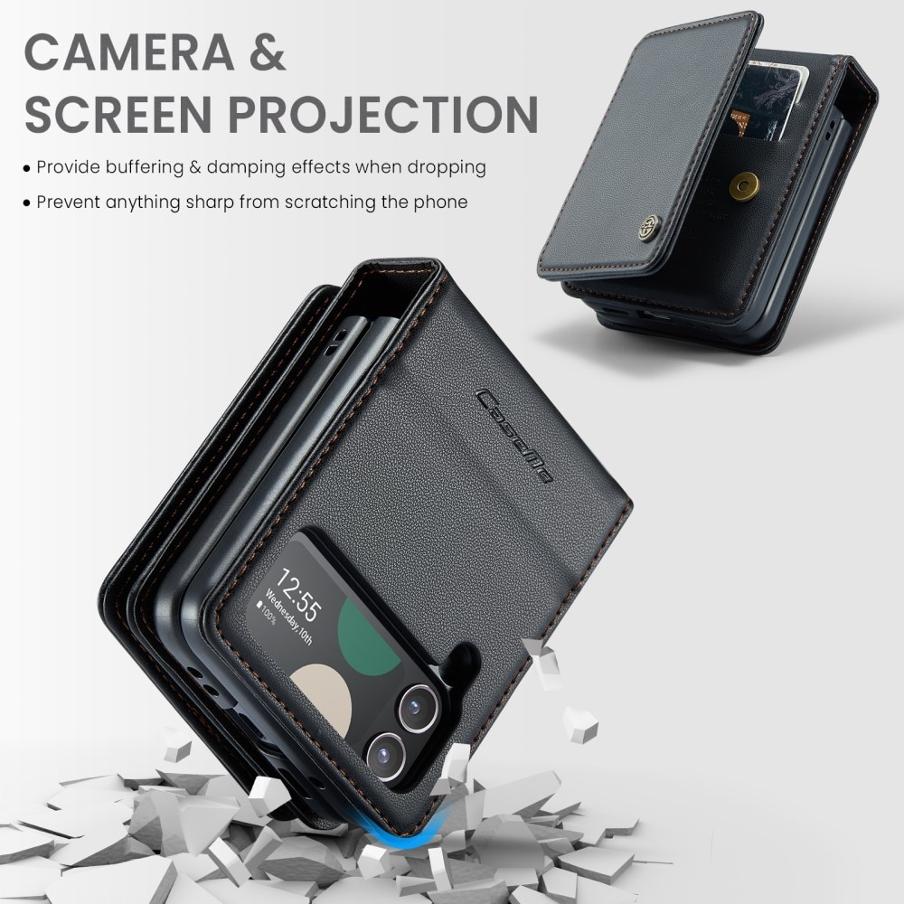 Cover con portacarte anti-RFID Samsung Galaxy Z Flip 3 nero