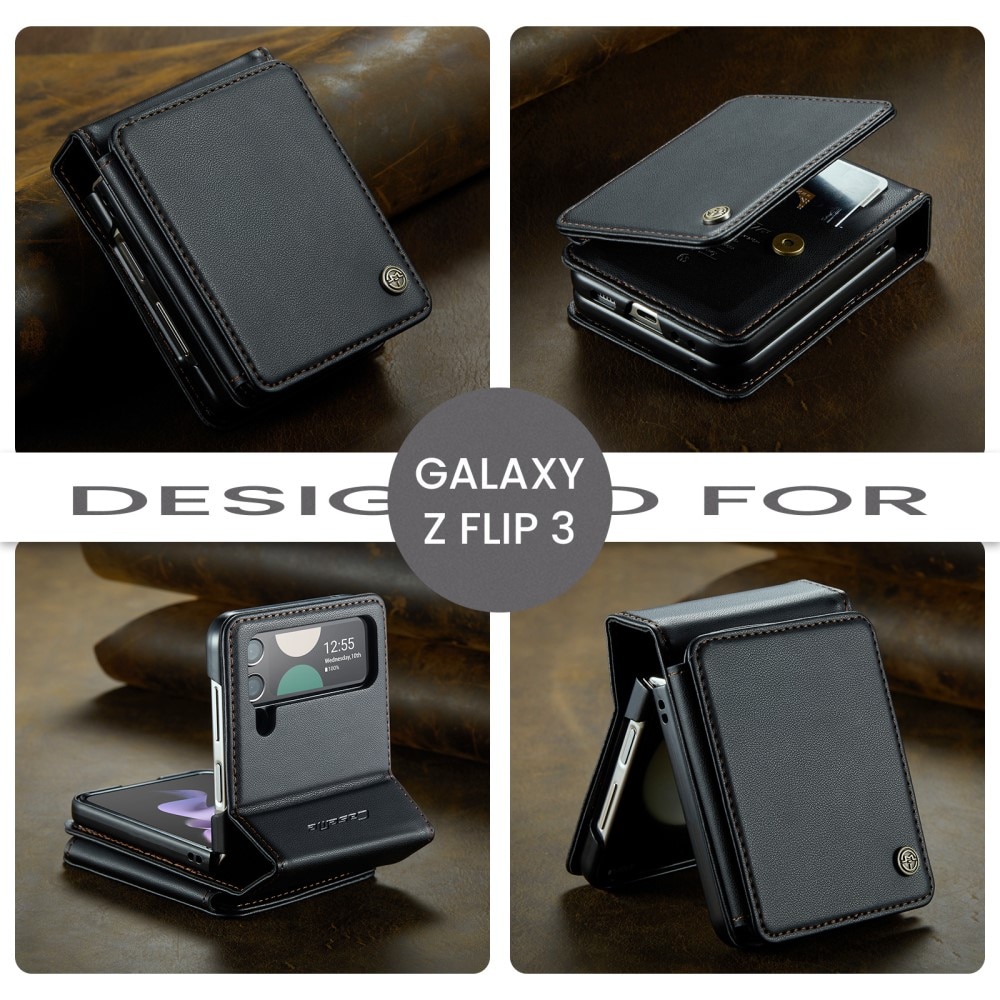 Cover con portacarte anti-RFID Samsung Galaxy Z Flip 3 nero