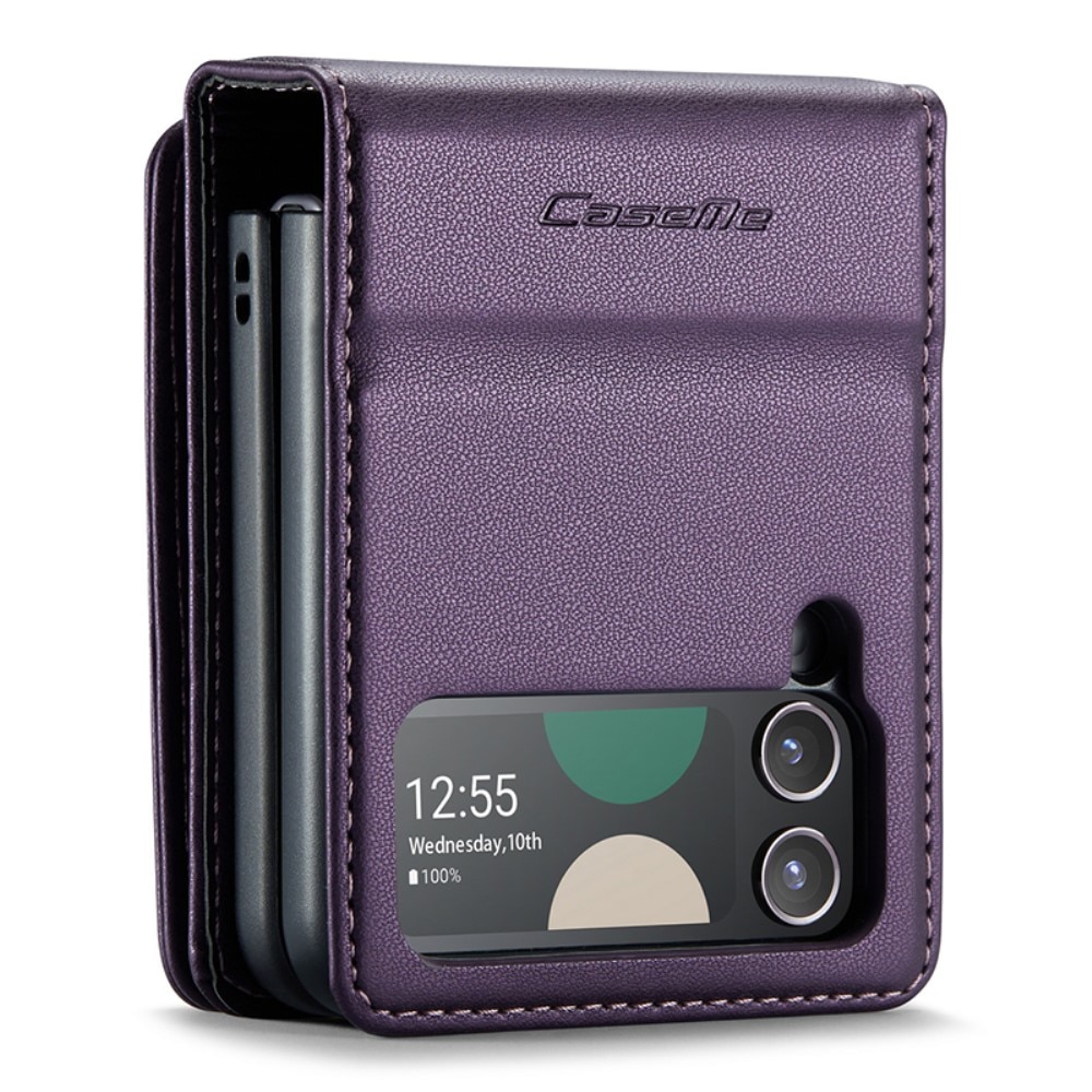 Cover con portacarte anti-RFID Samsung Galaxy Z Flip 4 viola