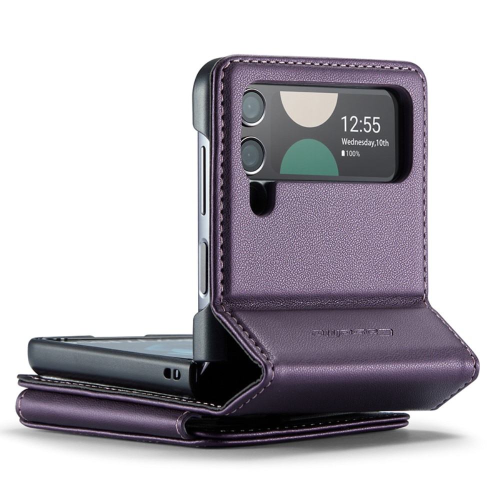 Cover con portacarte anti-RFID Samsung Galaxy Z Flip 4 viola