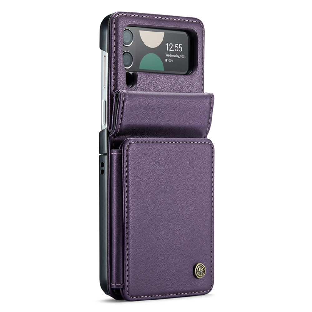 Cover con portacarte anti-RFID Samsung Galaxy Z Flip 4 viola