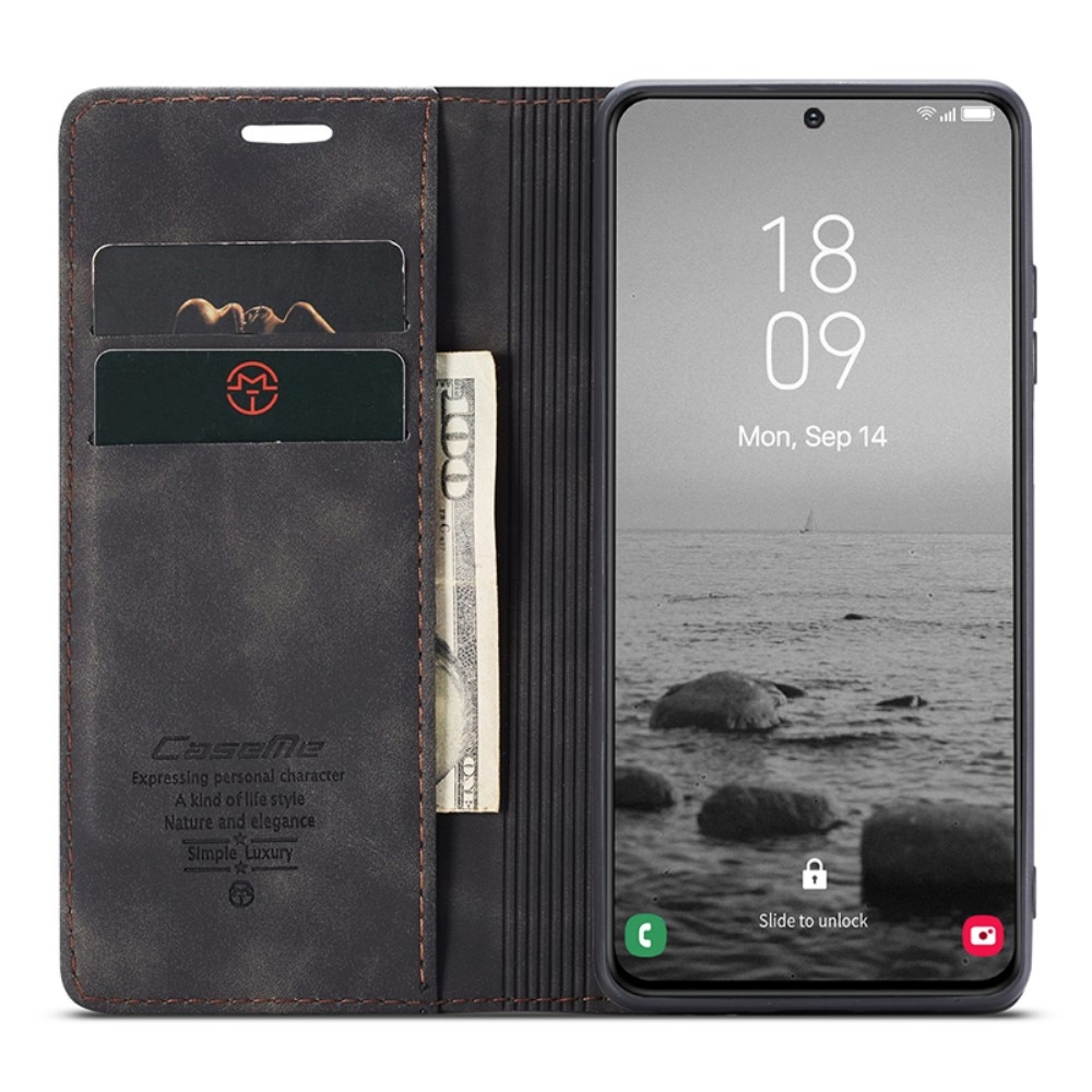 Custodie a portafoglio sottili Samsung Galaxy S24 Plus nero