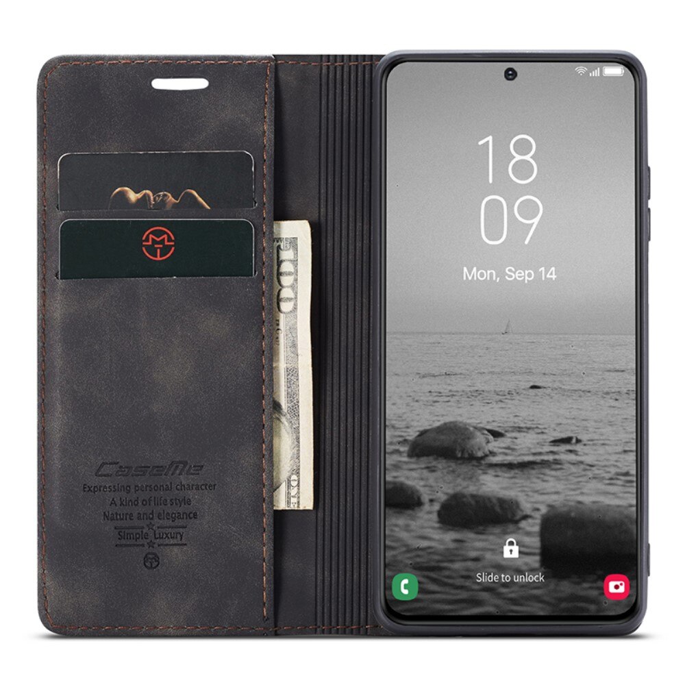 Custodie a portafoglio sottili Samsung Galaxy S24 Plus Nero