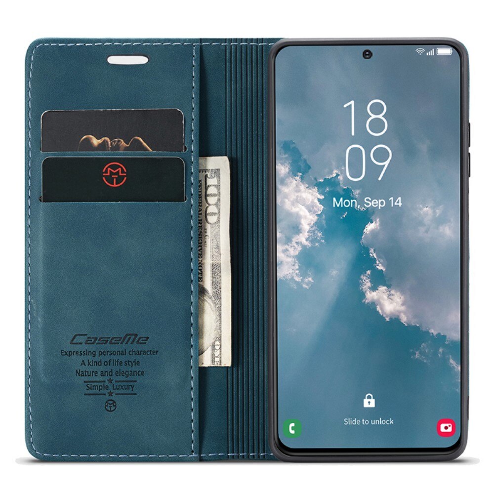 Custodie a portafoglio sottili Samsung Galaxy S24 Plus Blu