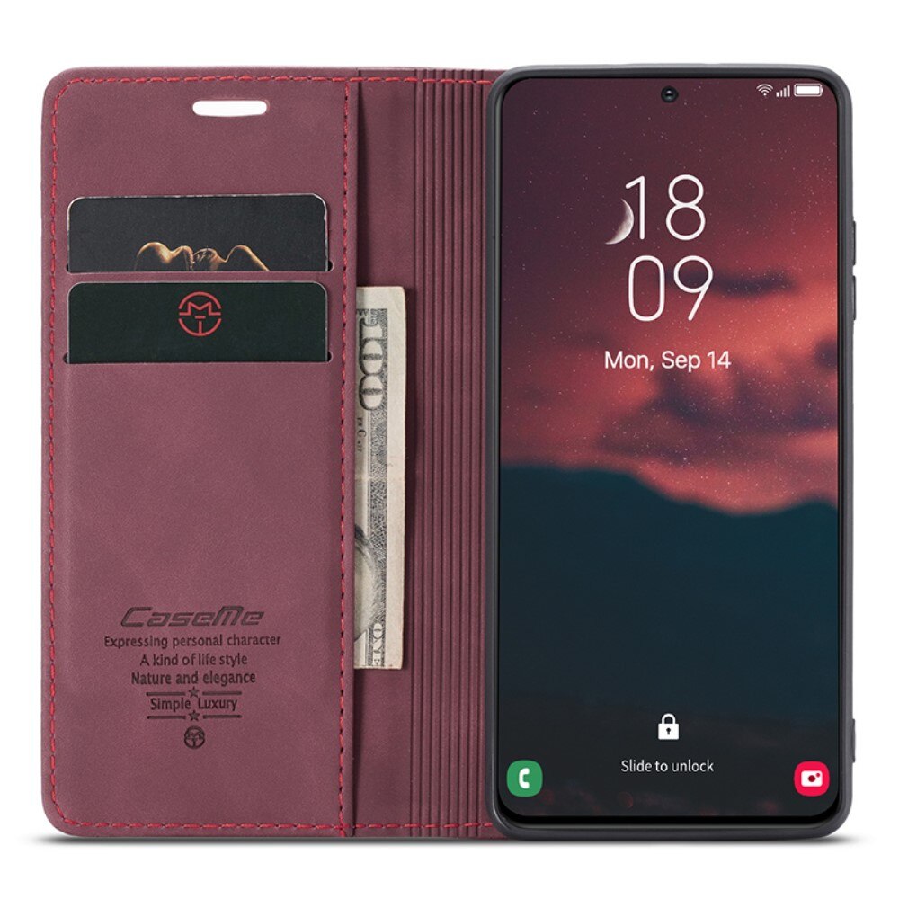 Custodie a portafoglio sottili Samsung Galaxy S24 Plus Rosso
