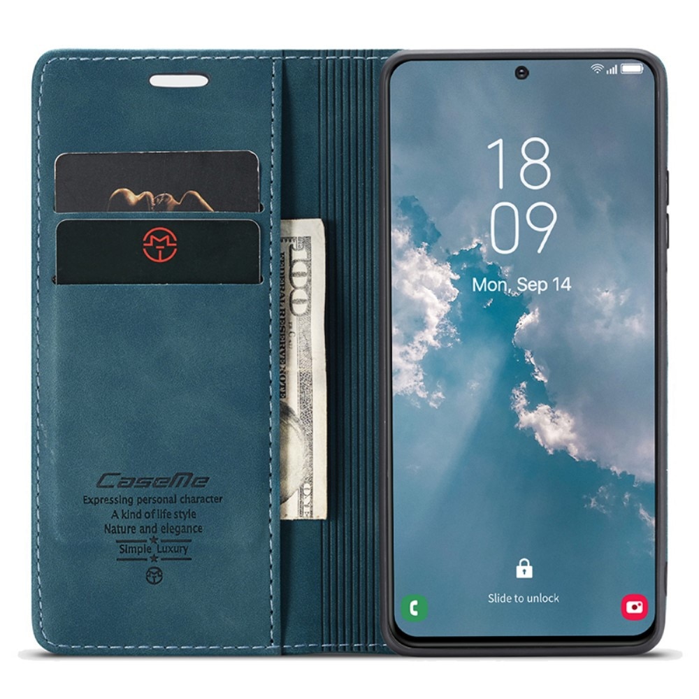 Custodie a portafoglio sottili Samsung Galaxy S24 blu