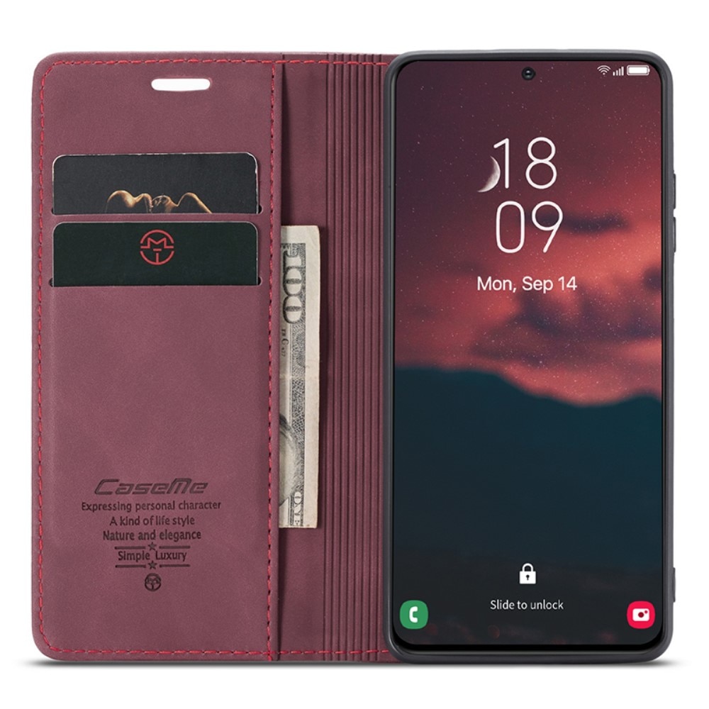 Custodie a portafoglio sottili Samsung Galaxy S24 rosso
