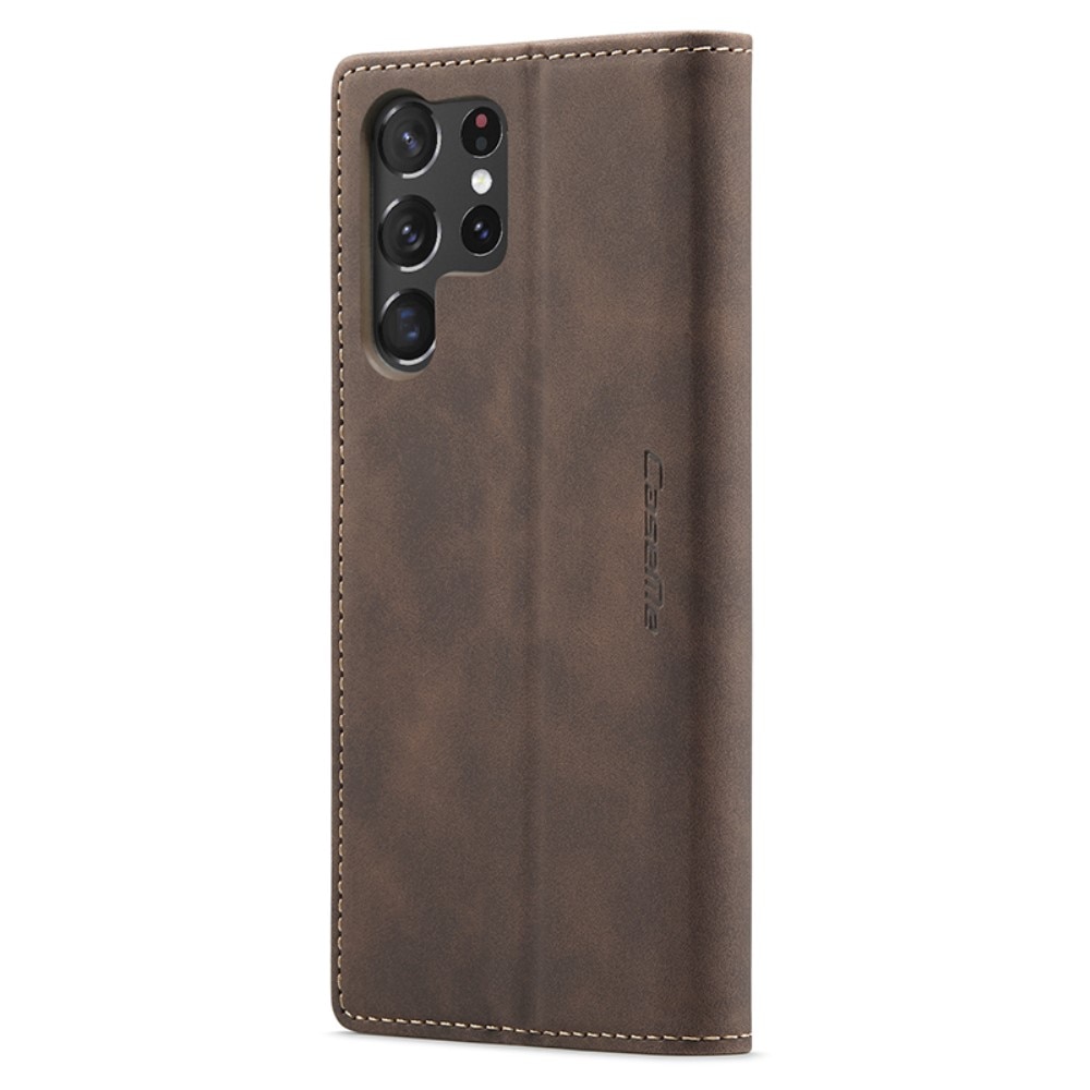 Custodie a portafoglio sottili Samsung Galaxy S24 Ultra Marrone