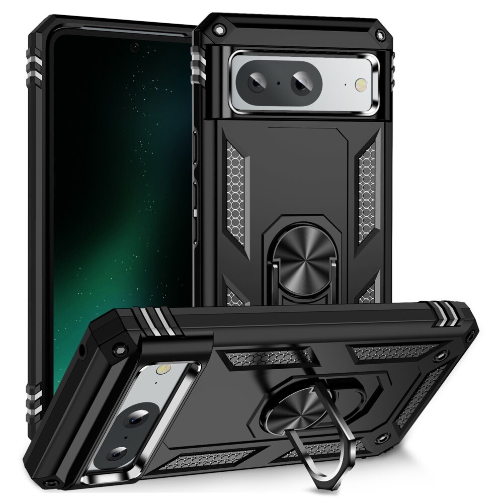 Cover ibride con anello Google Pixel 8a nero