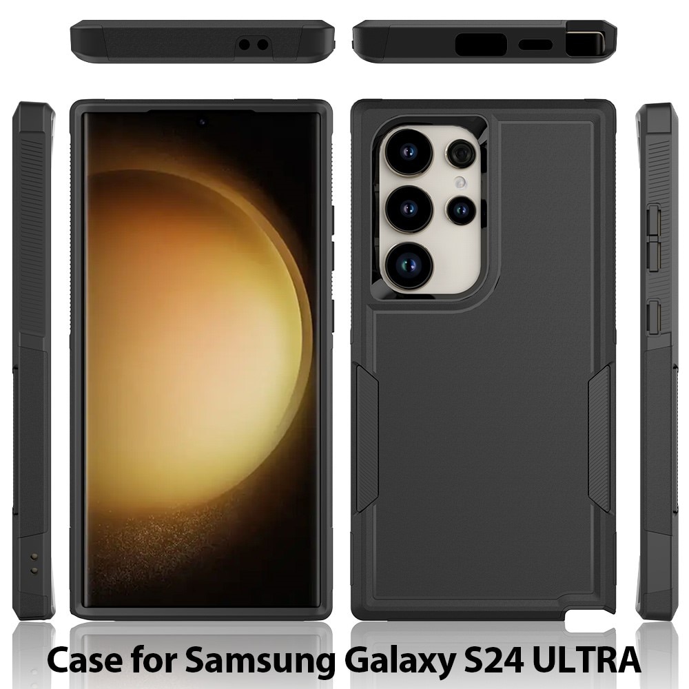 Cover ibride Off-road Samsung Galaxy S24 Ultra, nero