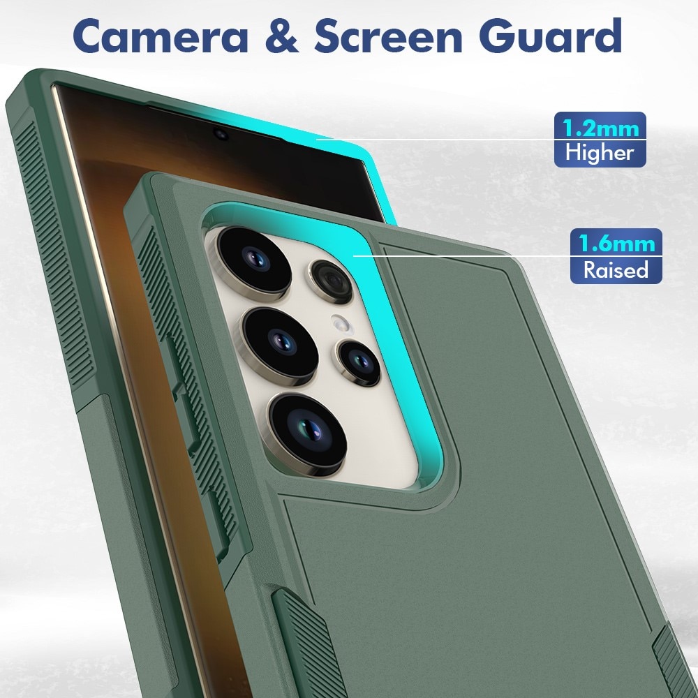Cover ibride Off-road Samsung Galaxy S24 Ultra, verde