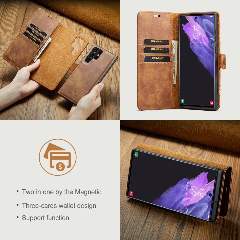 Cover portafoglio Magnet Wallet Samsung Galaxy S24 Ultra Cognac