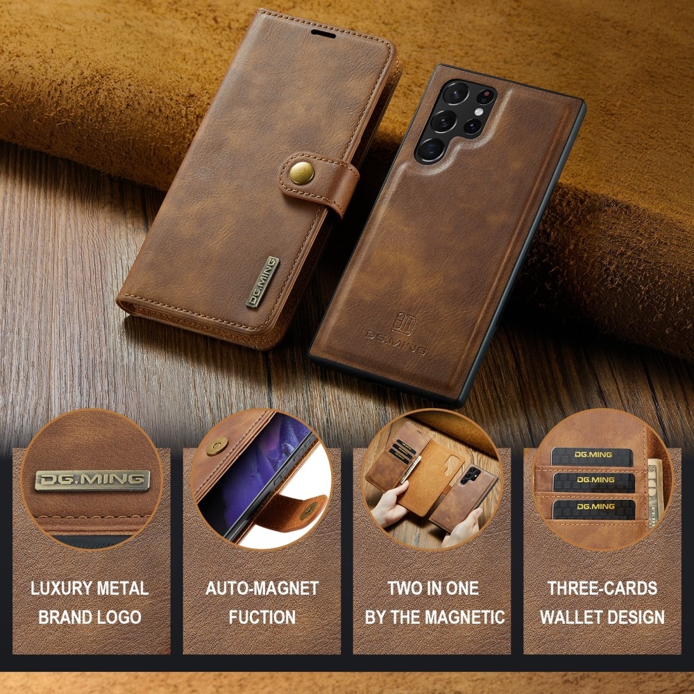 Cover portafoglio Magnet Wallet Samsung Galaxy S24 Ultra Cognac