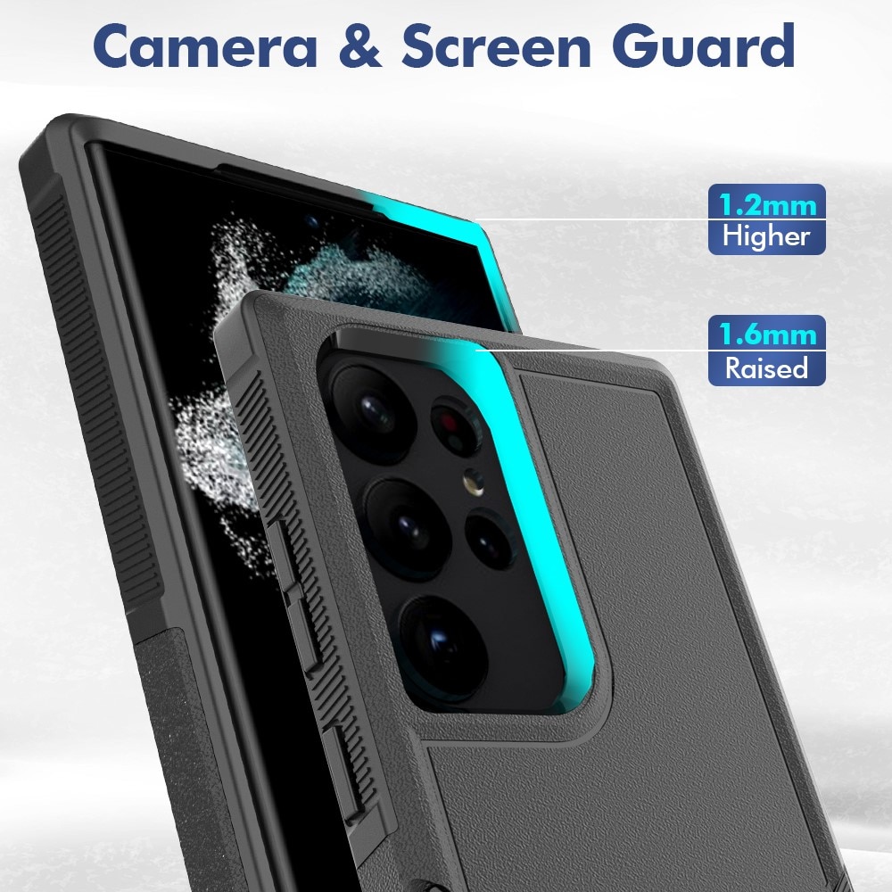 Cover ibride Off-road Samsung Galaxy S23 Ultra, nero