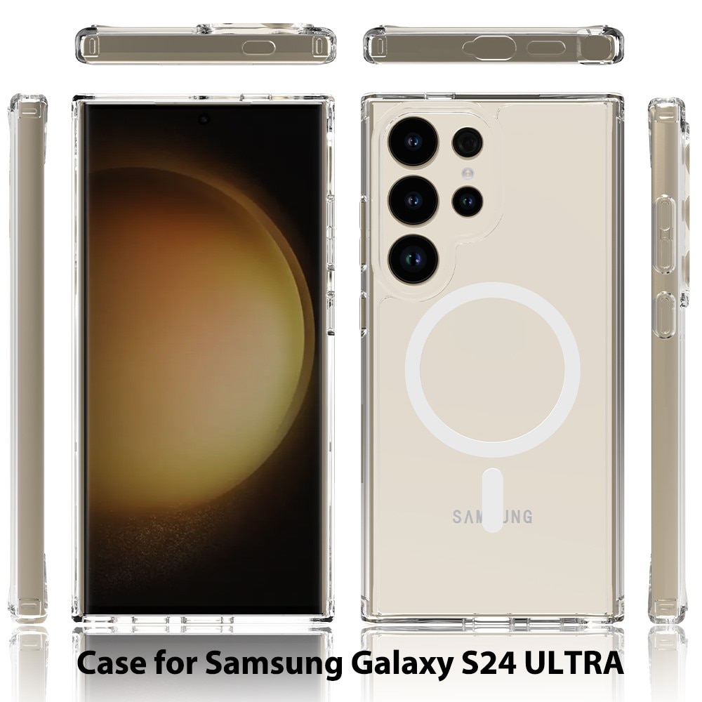 Cover ibride con MagSafe Samsung Galaxy S24 Ultra trasparente