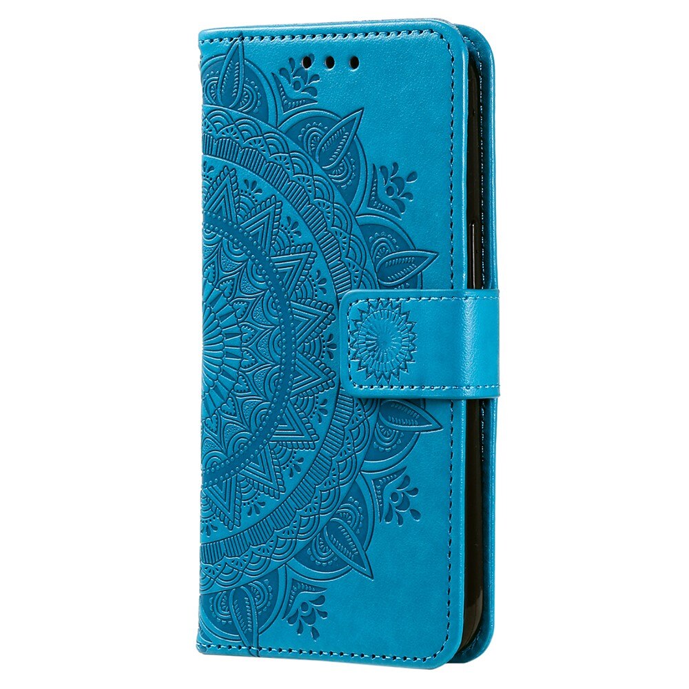 Custodia in pelle Mandala Xiaomi Redmi 13C blu