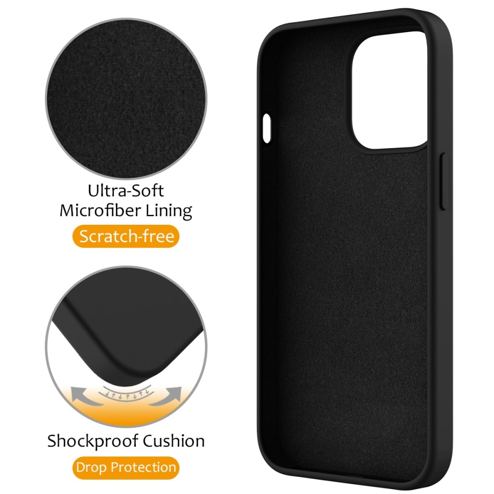 Cover in silicone Kickstand MagSafe iPhone 13 Pro Max nero