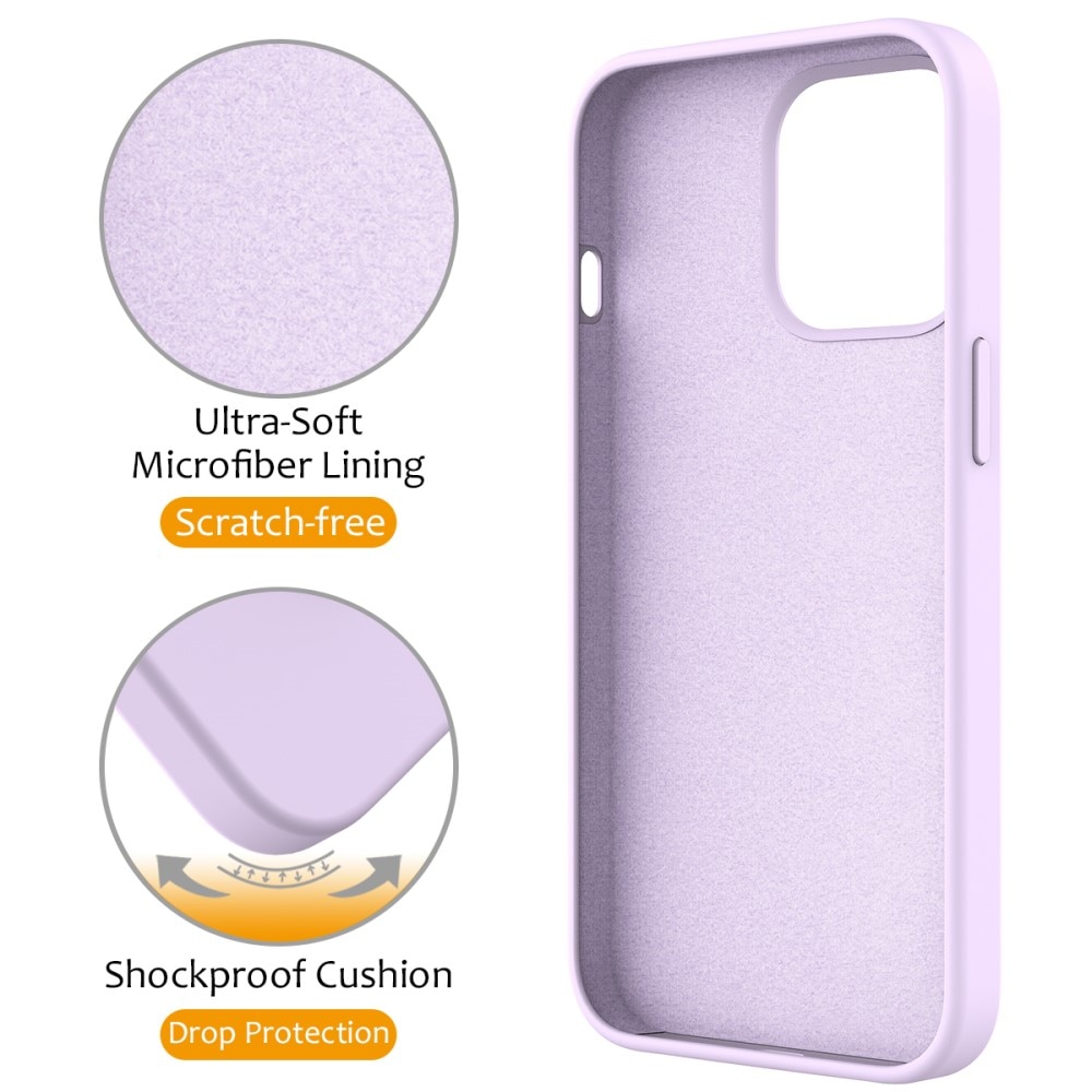 Cover in silicone Kickstand MagSafe iPhone 15 Pro viola