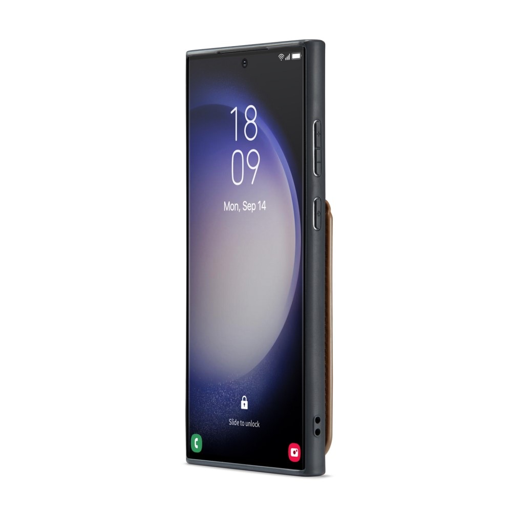 Cover Multi-Slot anti-RFID Samsung Galaxy S24 Ultra marrone