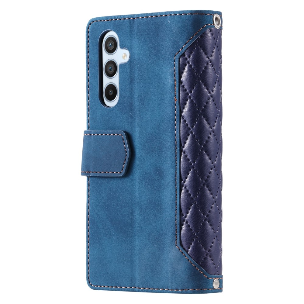 Borsa a portafoglio trapuntata Samsung Galaxy A55 blu