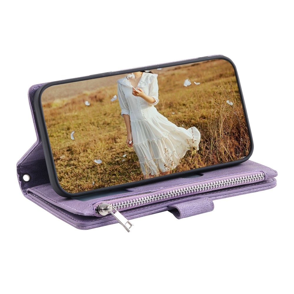 Borsa a portafoglio trapuntata Samsung Galaxy A55 viola