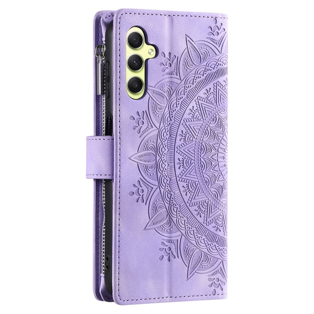 Borsa a portafoglio Mandala Samsung Galaxy A55, viola