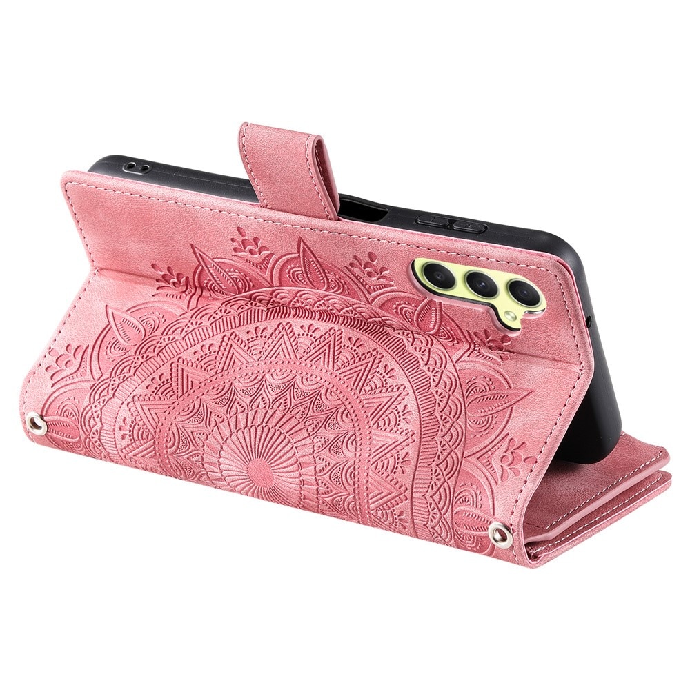 Borsa a portafoglio Mandala Samsung Galaxy A55, rosa