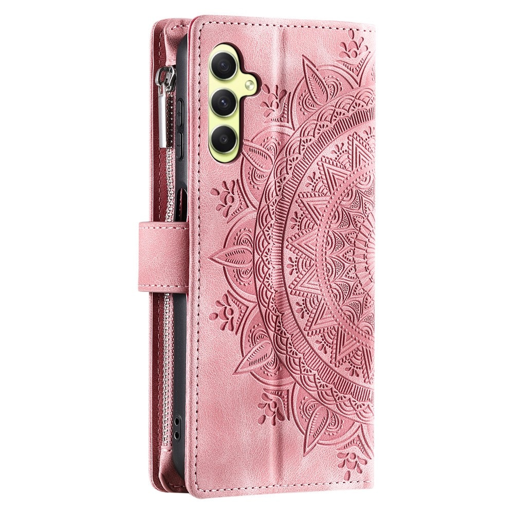 Borsa a portafoglio Mandala Samsung Galaxy A55, rosa