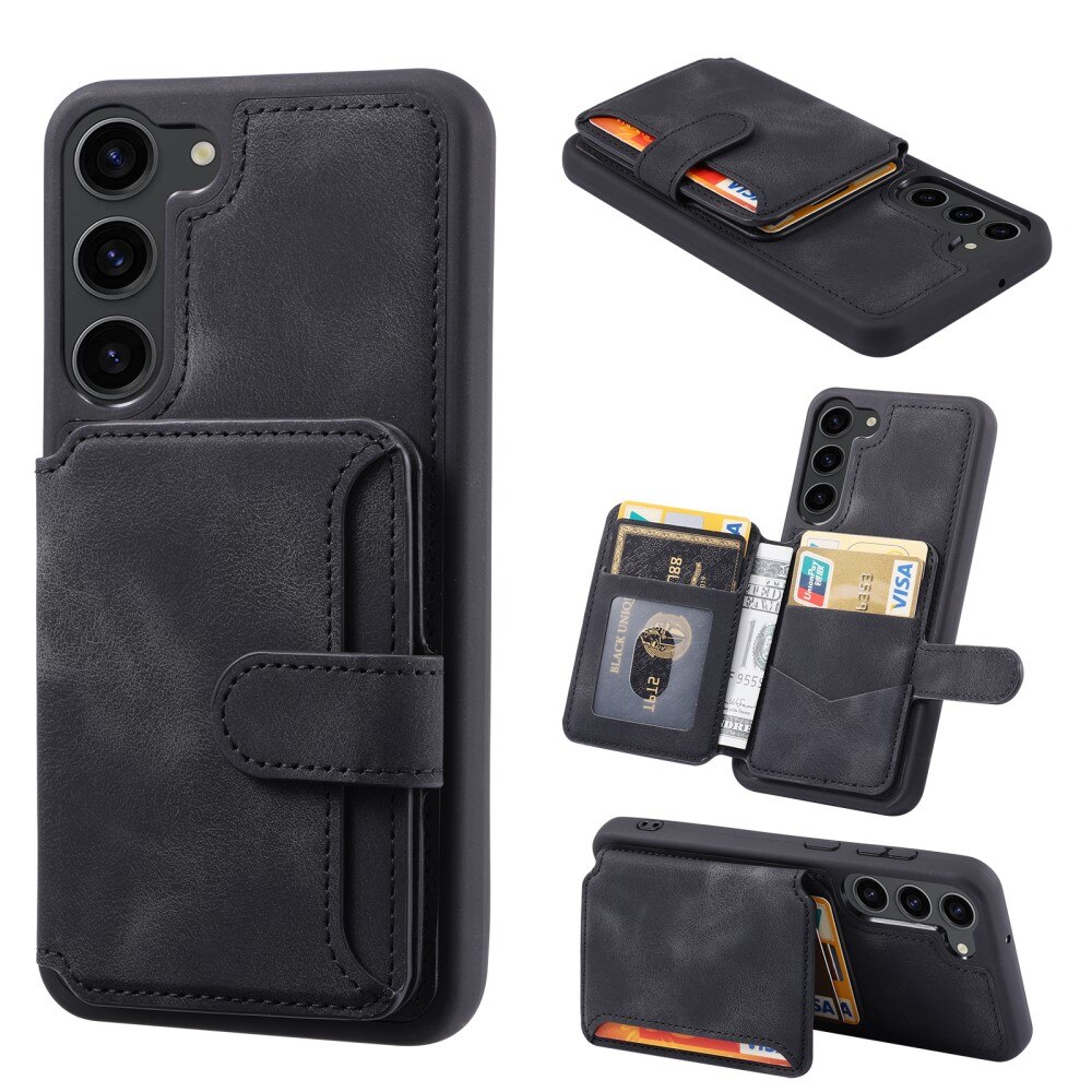 Cover con portacarte Multi-slot anti-RFID Samsung Galaxy S24 nero