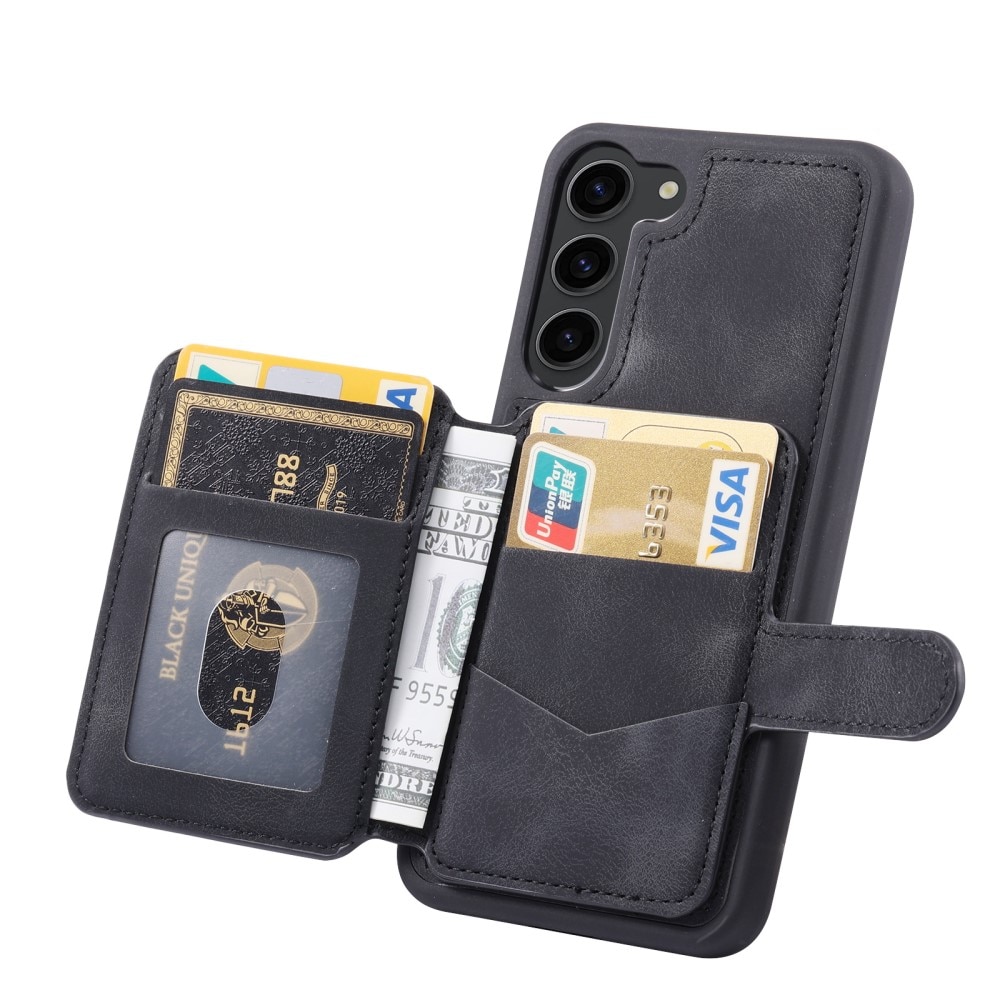 Cover con portacarte Multi-slot anti-RFID Samsung Galaxy S24 nero