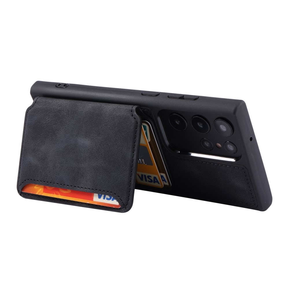 Cover con portacarte Multi-slot anti-RFID Samsung Galaxy S24 Ultra nero