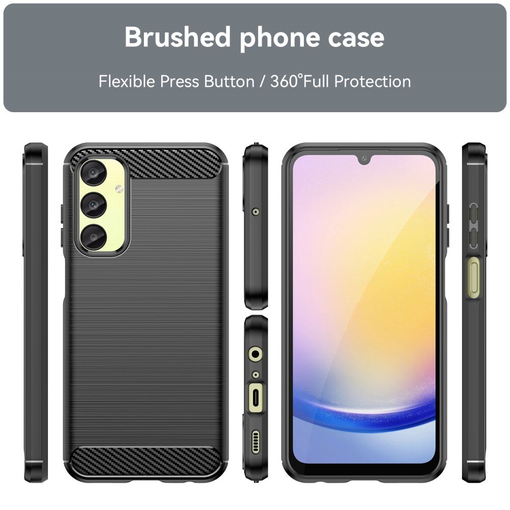Cover TPU Brushed Samsung Galaxy A25 Nero